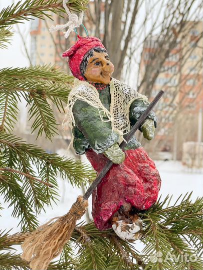 Ватная игрушка баба яга