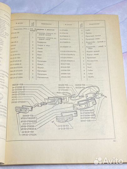 Книга;Каталог деталей автомобиля 