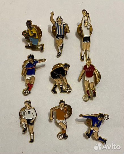 Набор значков, звезды мирового футбола