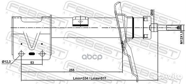 Амортизатор передний правый GAS.twin tube citroen