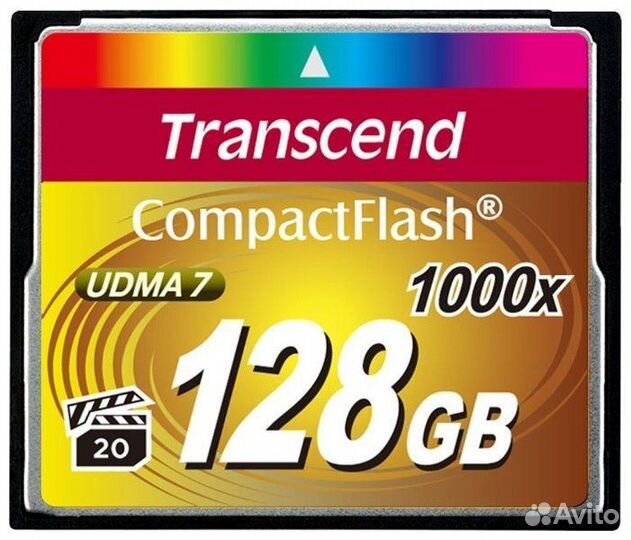 Карта памяти Transcend 128GB CompctFlash 1000X