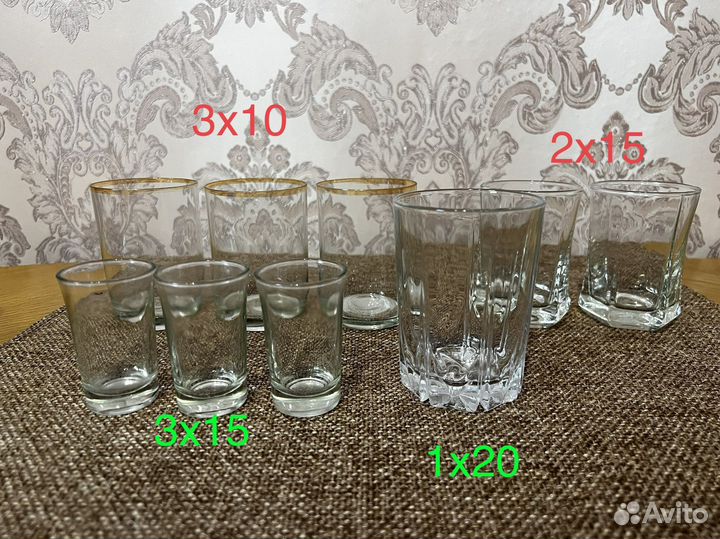 Стаканы, чашки