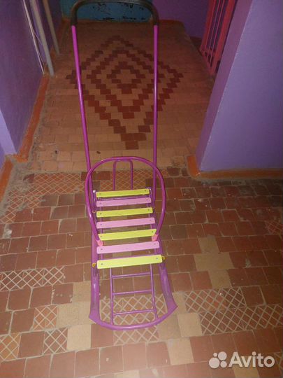 Детские санки с колесами бу