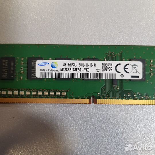 Оперативная память Samsung DDR3L 4Гб 1600мгц