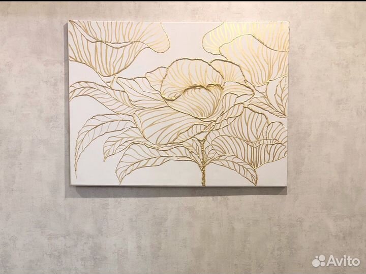 Картина 80*60 объемная поталь