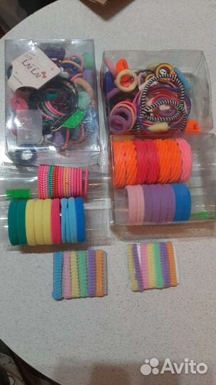 Набор резинок, бантиков, заколок для волос