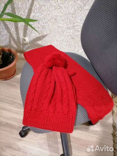 Шапка и шарф вязаные