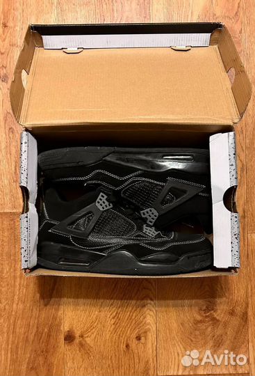 Кроссовки Nike air jordan 4 Retro GS Black Cat 202