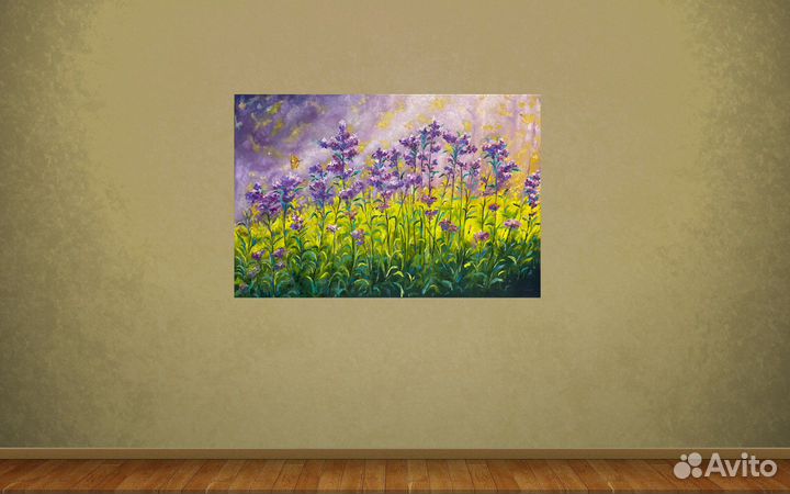 Картина маслом на холсте цветы