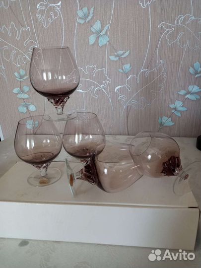 Бокалы для коньяка богемия Чехословакия