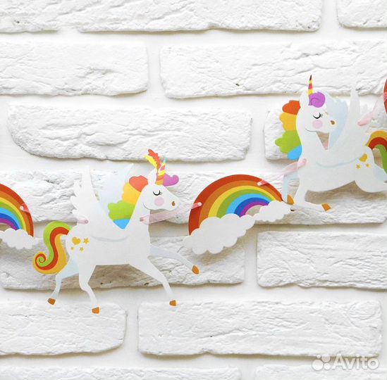 Гирлянда-растяжка 2м Единорог