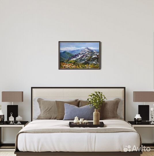 Картина маслом на холсте Горы 40*60 см