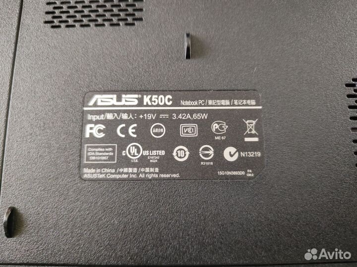 Ноутбук Asus k50c