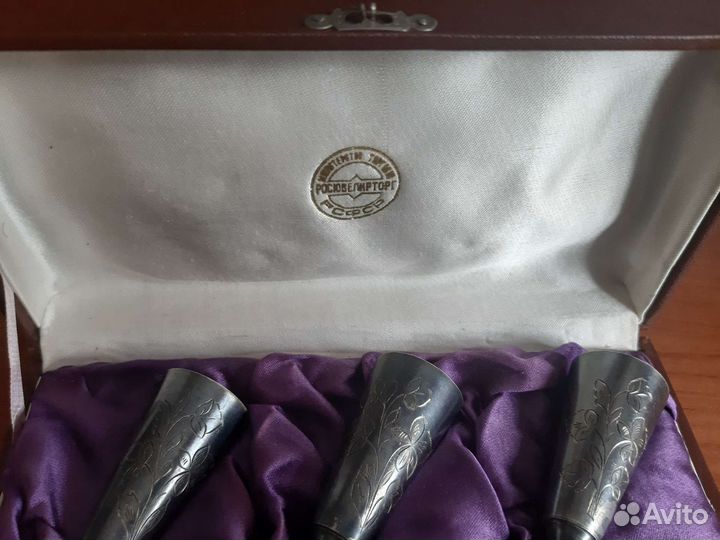 Серебряные рюмки,Лафитники,875проба