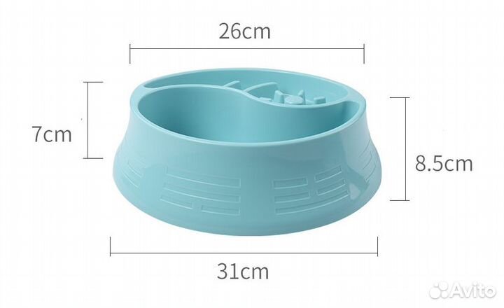Миска для медленного кормления с отсеком для воды
