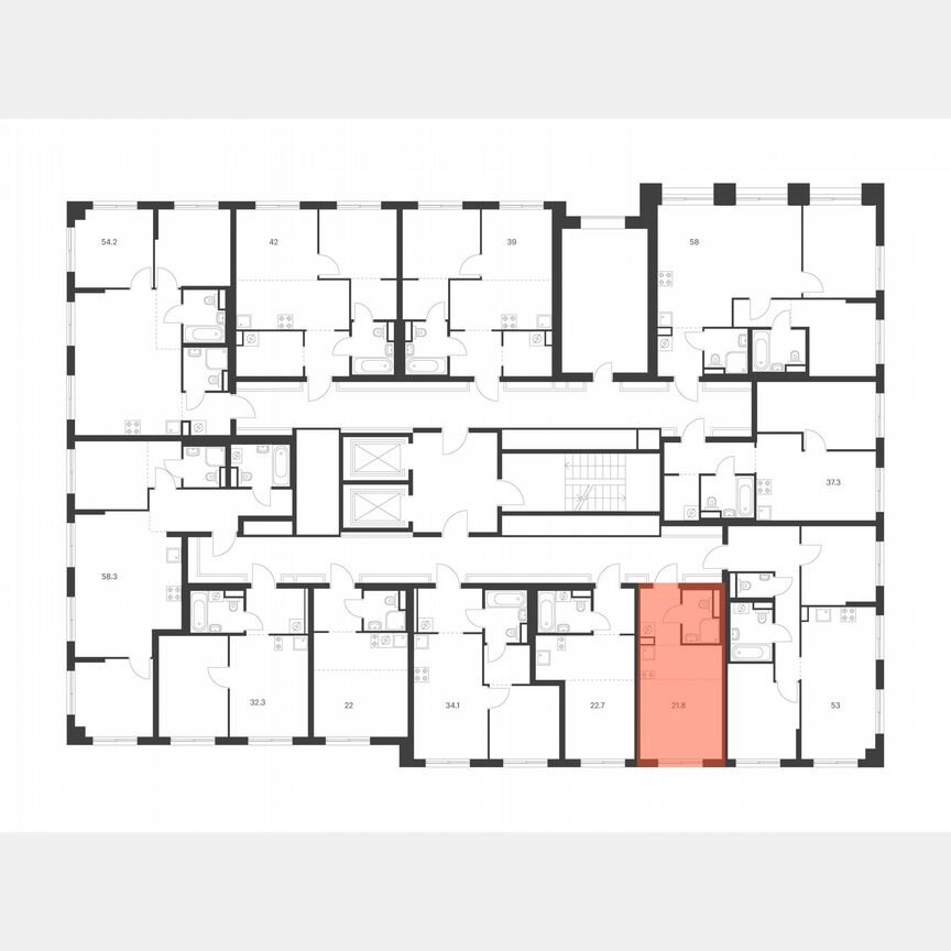 Квартира-студия, 21,8 м², 11/15 эт.