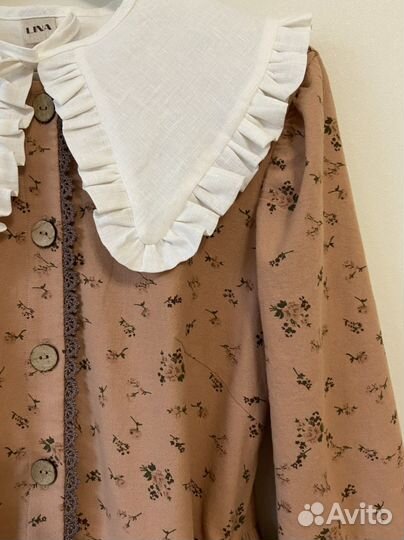 Воротник съёмный взрослый аксессуар белый лён