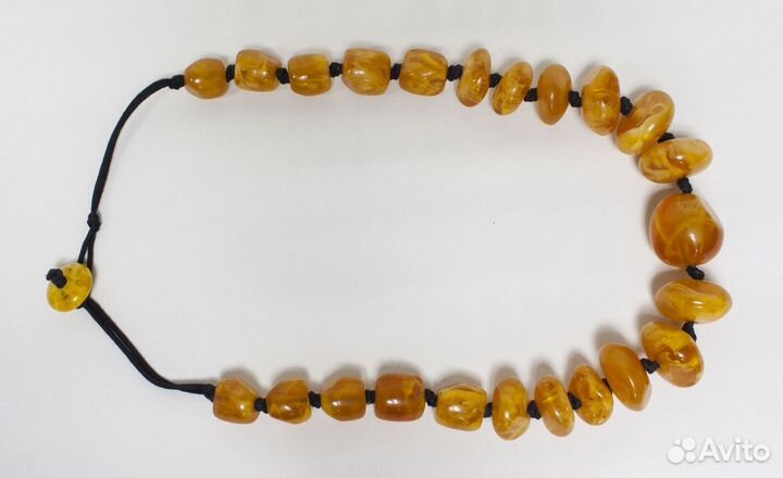 Бусы под янтарь, дина 56 см, вес 116 гр