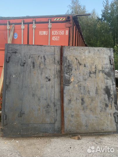 Ворота гаражные металлические бу