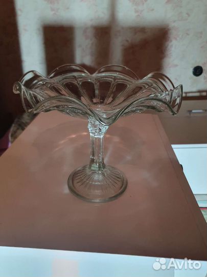 Хрустальная ваза конфетница СССР