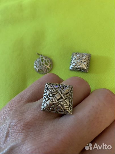 Кольцо Италия Серебро 925 проба Подвеска Кулон