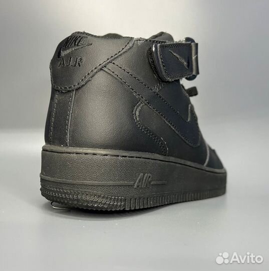 Кроссовки Nike Air Force 1 Mid Black Люкс