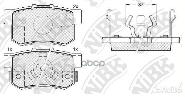 Колодки тормозные honda accord 2.0-2.4 АКПП 08