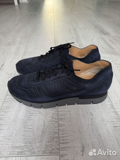 Кеды мужские santoni синяя замша