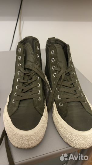 Болоневые кеды Zara с замшевой вставкой 37р