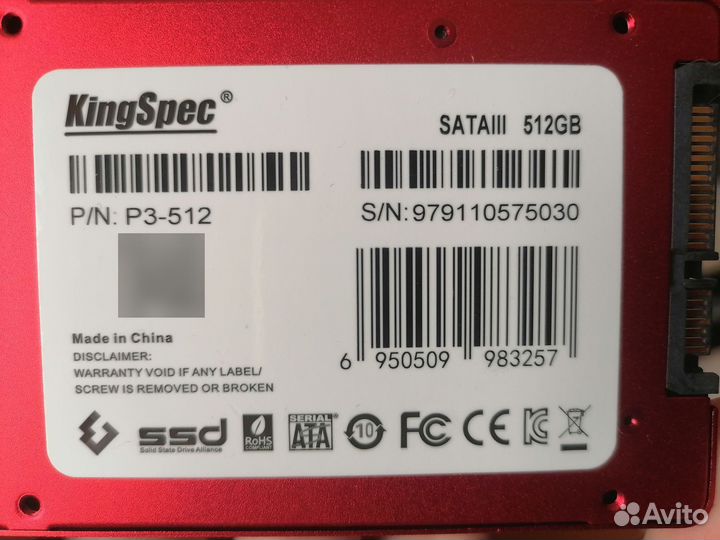 Ssd KingSpec 512gb