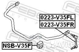 Втулка стабилизатора nsbv35F Febest