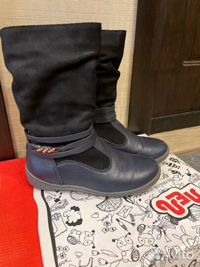 Сапоги демисезонные р. 31, цвет т. синие