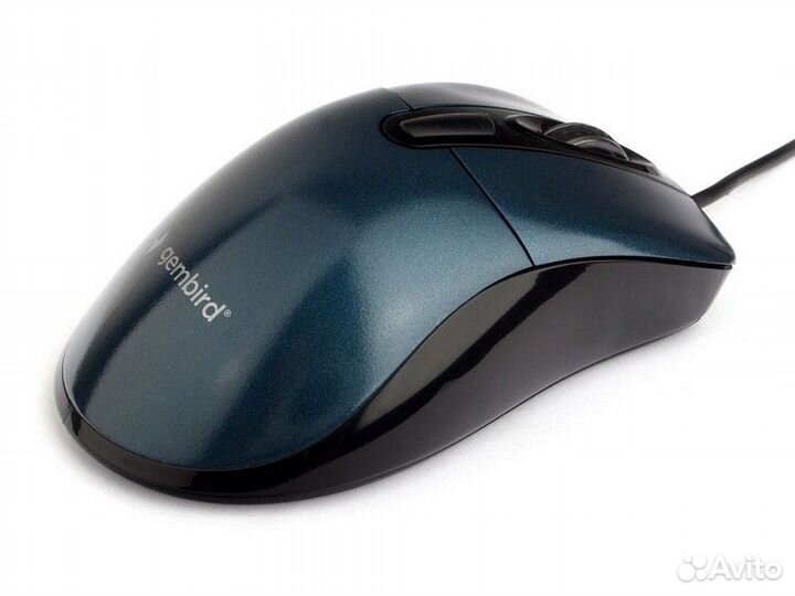 Мышь Gembird MOP-415-B USB синий 3кн.+колесо-кноп