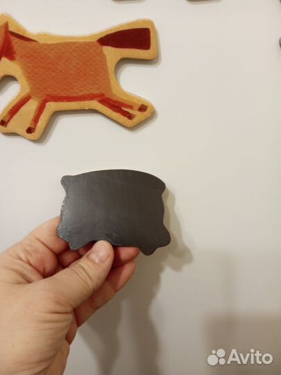 Игровые детские магниты деревянные