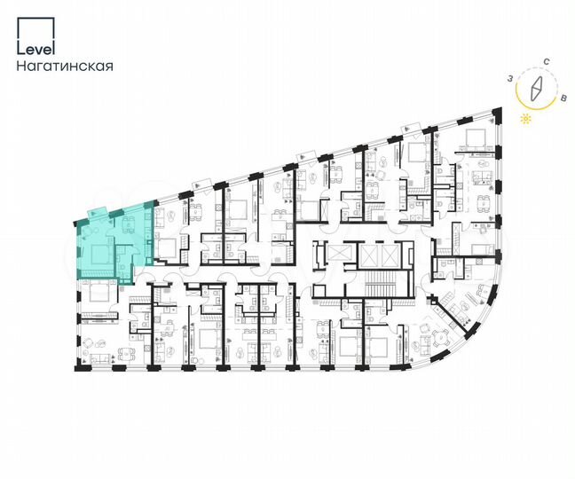 1-к. квартира, 32 м², 12/26 эт.