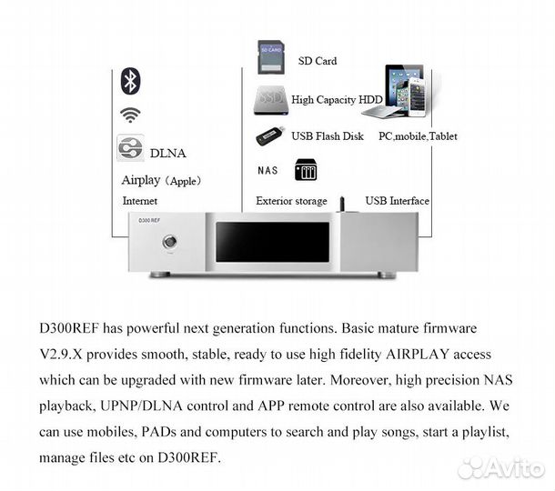 Сетевой плеер SoundAware D300REF silver