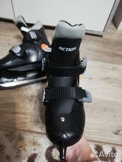 Коньки ледовые раздвижные 29-32