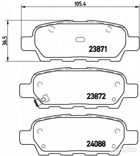 Brembo, P56046, Колодки тормозные infiniti/nissan