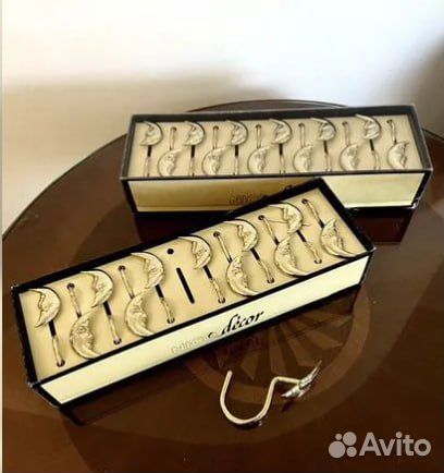 Зажимы декор для салфеток латунь винтаж Франция