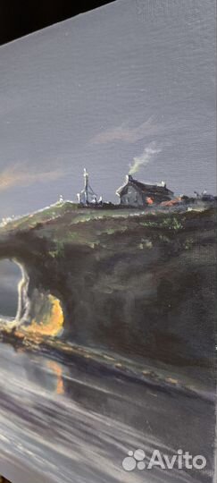 Картина маслом на холсте море