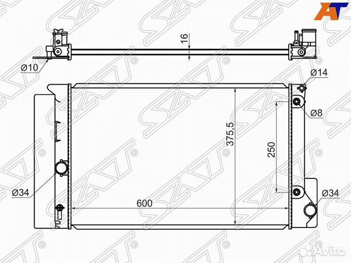 Тойота Королла Е150 радиатор охлаждения 2006-2013г