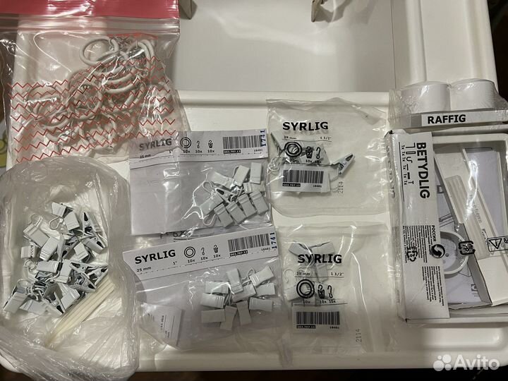 Кольца, зажимы, крючки, крепления IKEA