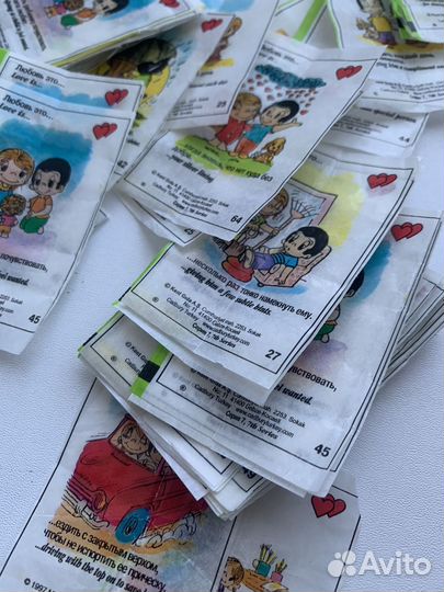 Вкладыши от жвачек love is