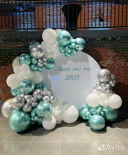 Фотозона из шаров на новый год