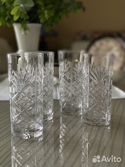 Хрустальные бокалы 4 шт