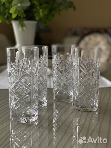 Хрустальные бокалы 4 шт