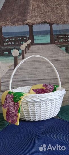 Корзина для фруктов/овощей/цветов из полиротанга