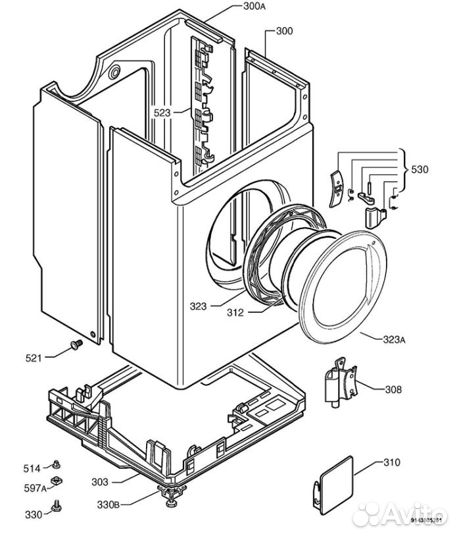 Комплектующие запчасти стиральной машины zanussi
