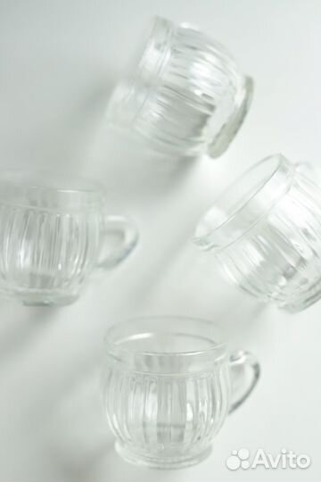 Чашки прозрачные в форме бочонков