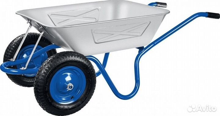 Тачка строительная зубр пт-350 профессионал усилен